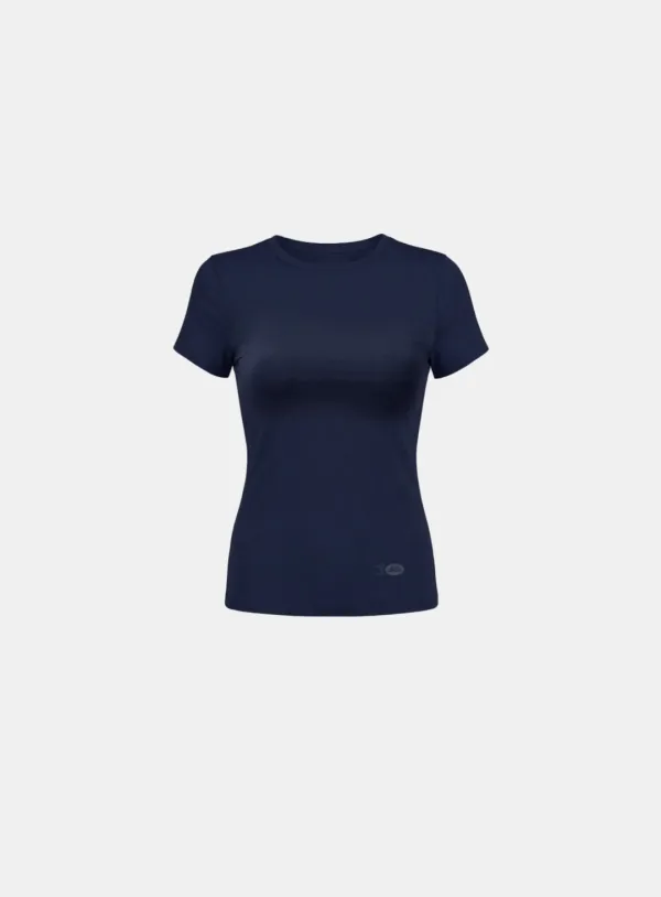 [w-tee26-091] Everyday Crew Neck Short Sleeve T-Shirt - Navy