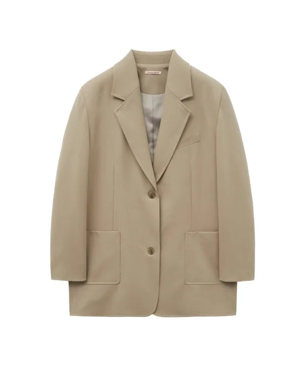 O3756 오버사이즈 블레이저_Beige