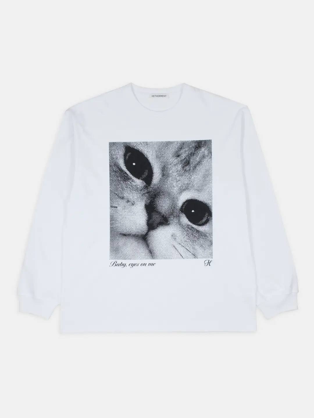 헤더먼트 peeky cat t-shirts (white) 상품 이미지 1