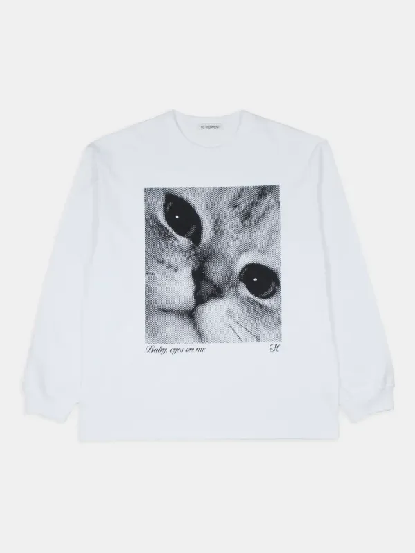 peeky cat t-shirts (white)