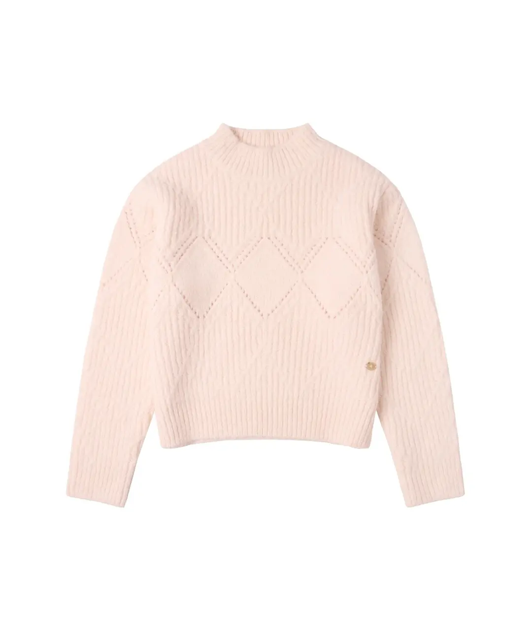 반원 아뜰리에 KN4254 펀칭 터틀넥 니트_Light pink 상품 이미지 3