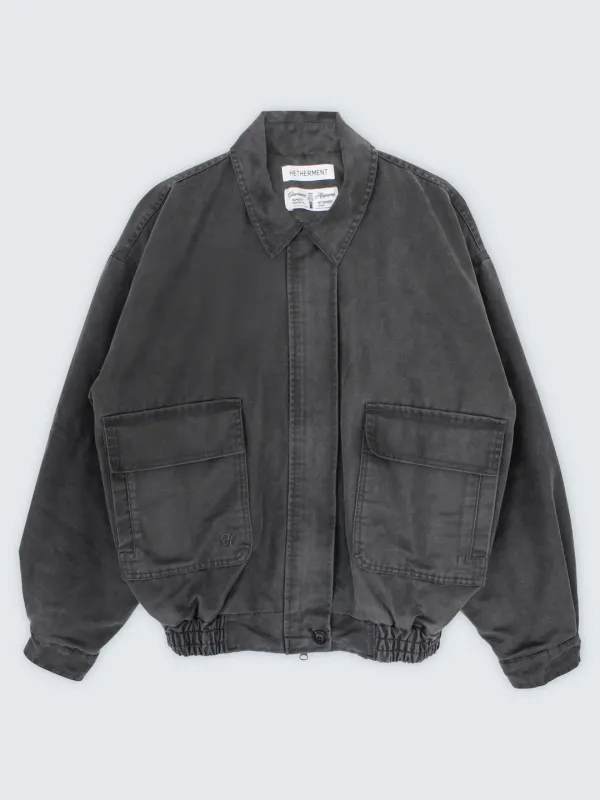 90s garment washing jumper (ash black)
