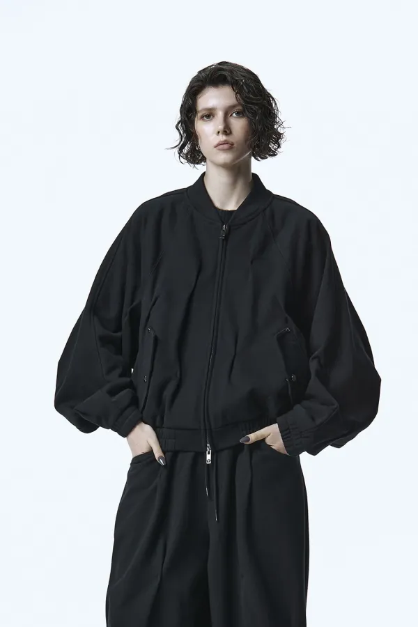 Bar-Tack Set-up Sweat Jumper [ Black ]