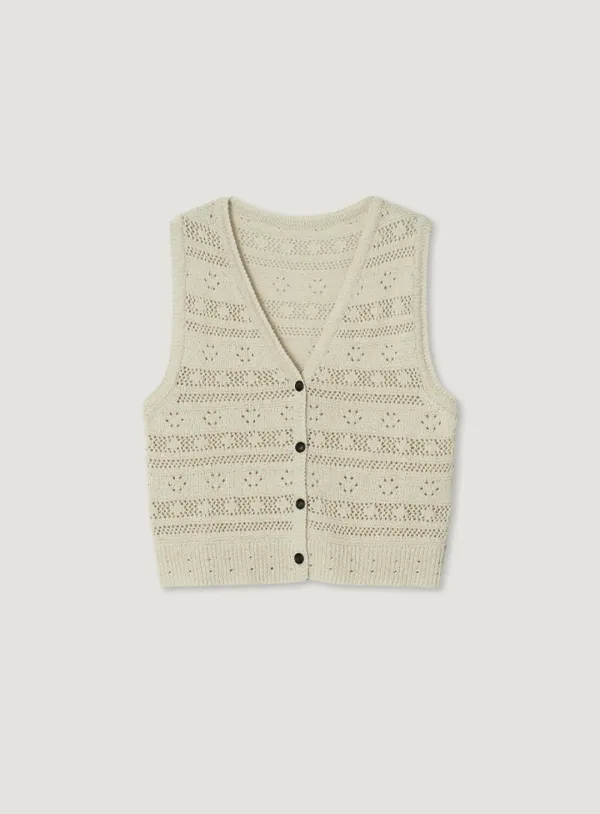 ELMO KNIT VEST_NATURAL