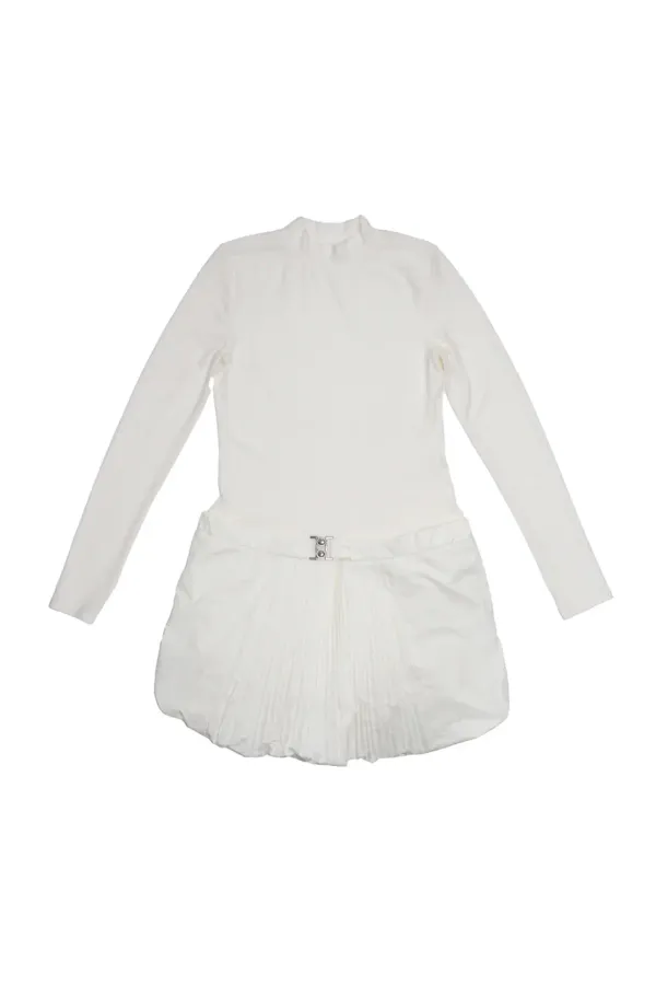 Puffy dress - White