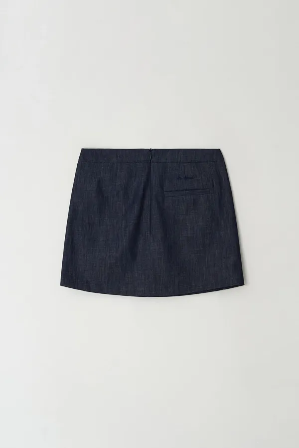 becky mini skirt - denim