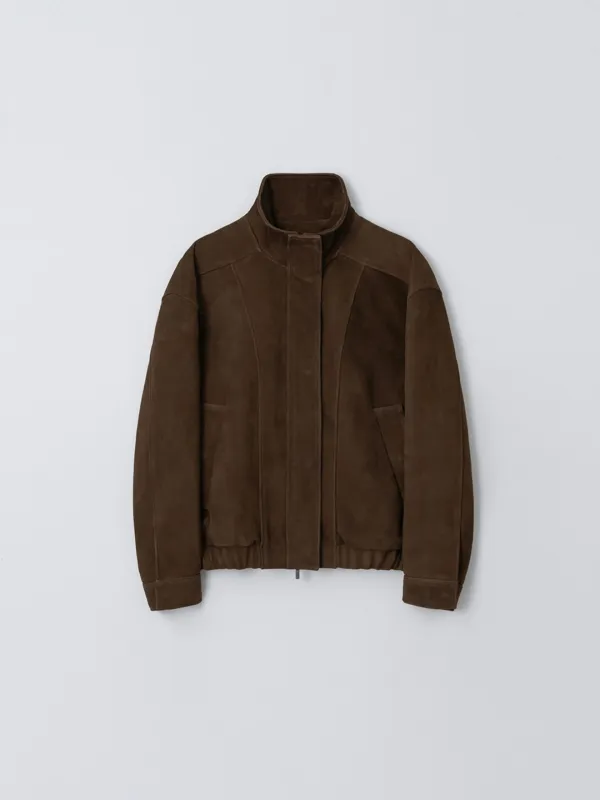 leather jumper (brown suede)
