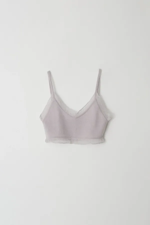 Cashmere Frill Bustier (light pink)