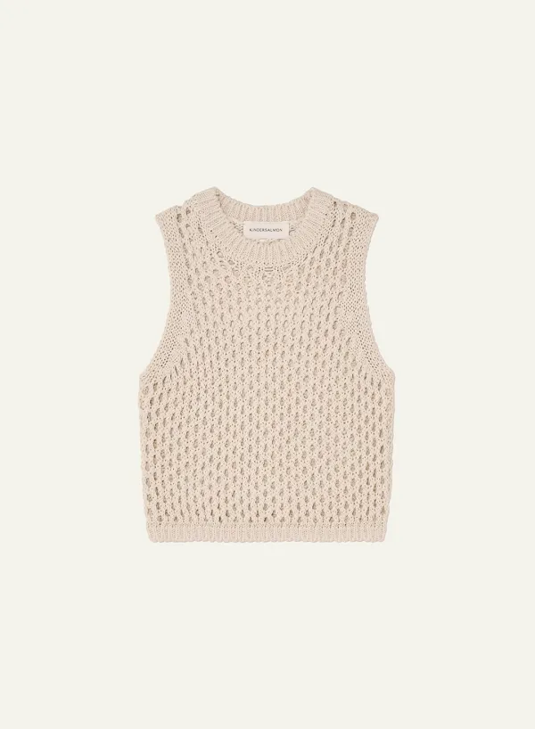 Organic Knitted Vest Ecru
