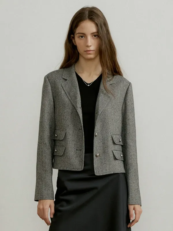 HERRINGBONE TWEED JK_2COLOR