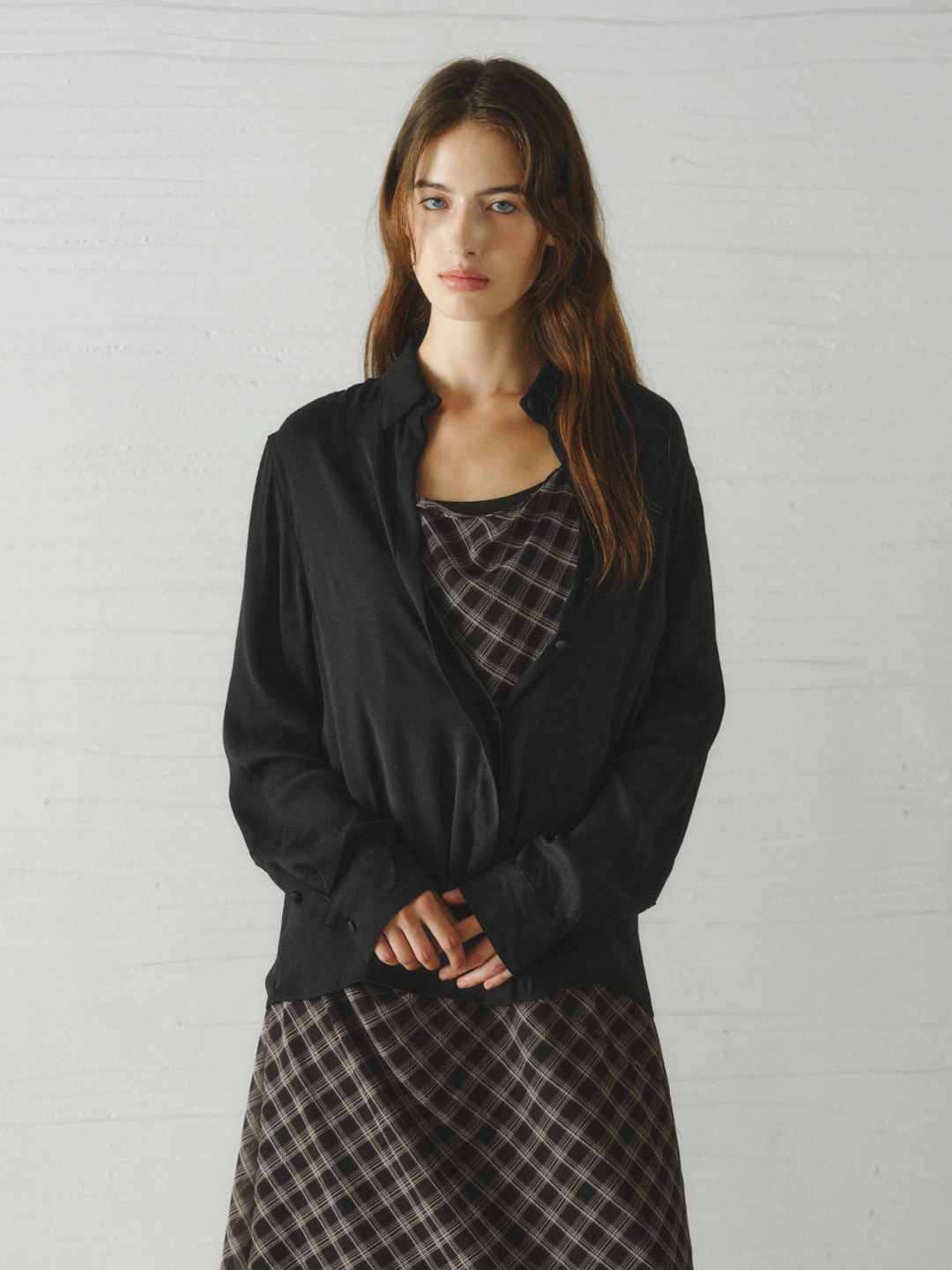 르니나 BLUENING soft blouse_black 상품 이미지 2