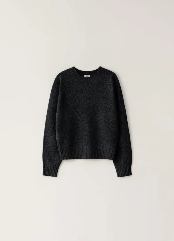 Park Wholegarment Round Knit - Charcoal (10월 중순 순차배송)