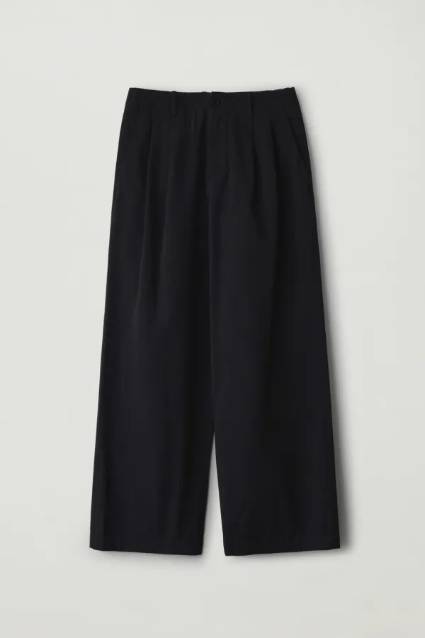 Cotton washing pants (Black)