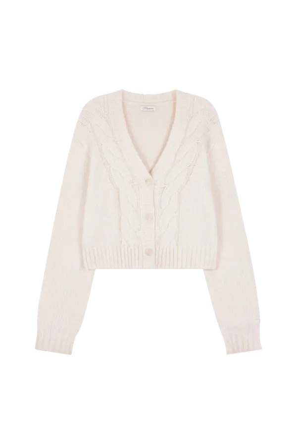 Mellow cream cardigan, Baby Pink