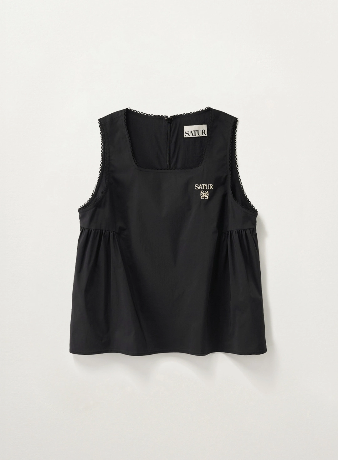 세터 (W) Flare Sleeveless Blouse - Black 상품 이미지 1