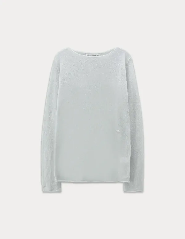 6th / See-through long sleeve knit - light grey