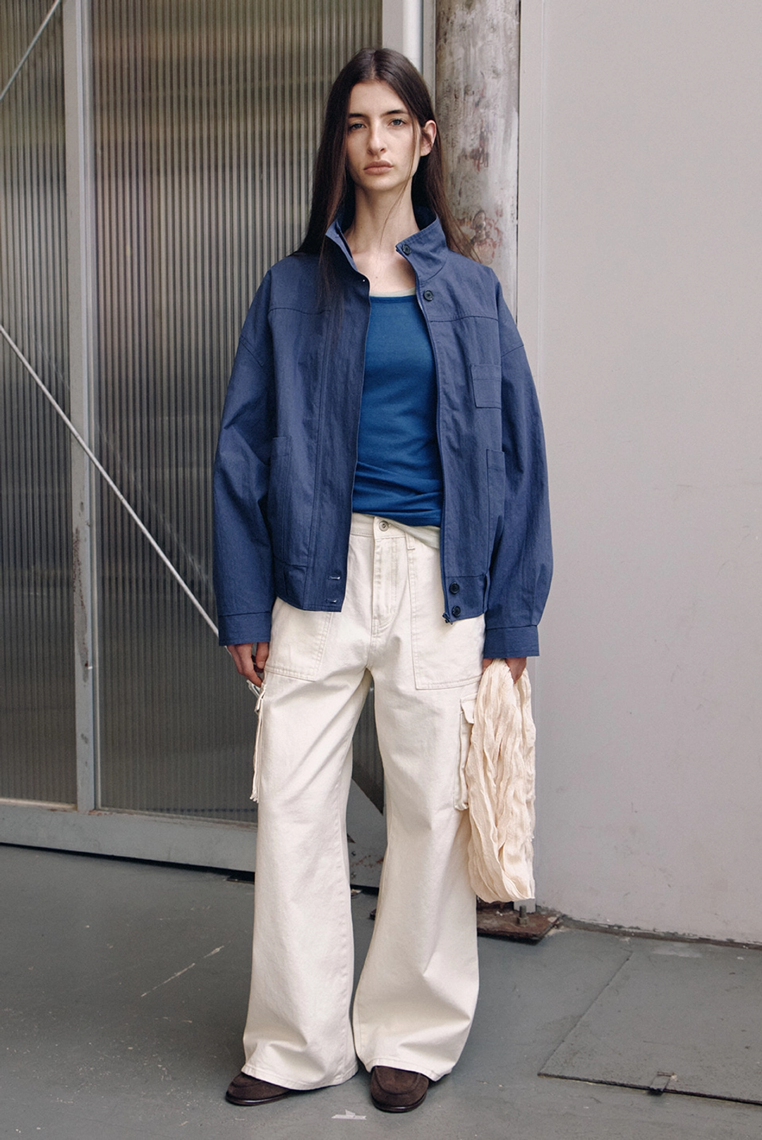 브렌다 브렌든 cargo washing pants - cream 상품 이미지 1
