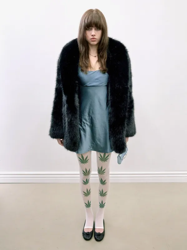 Phantom Faux Fur Coat Black