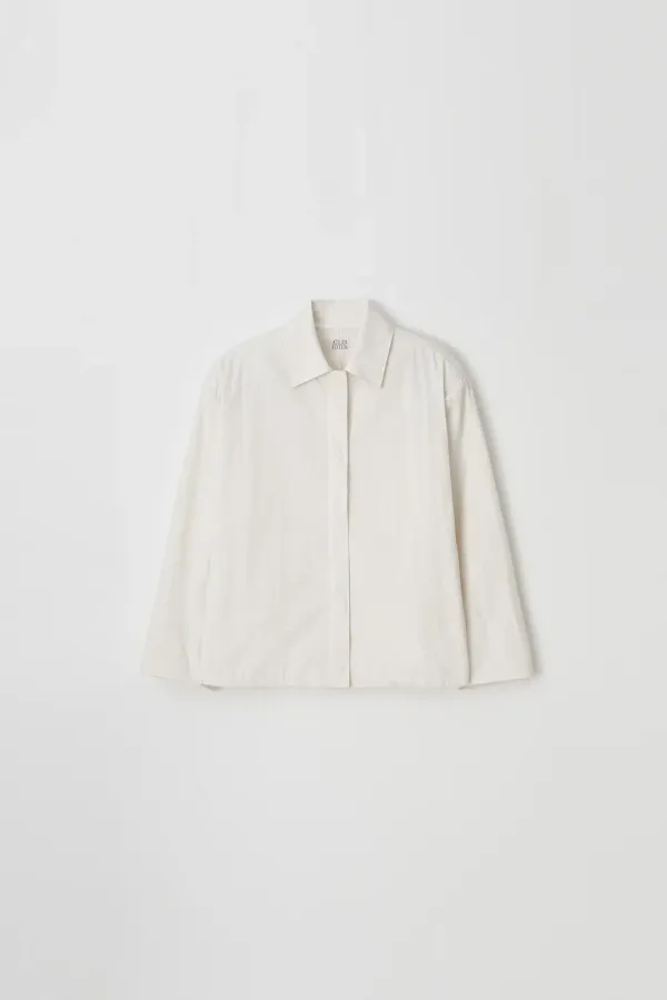 Hidden Button Jacket (Ivory)