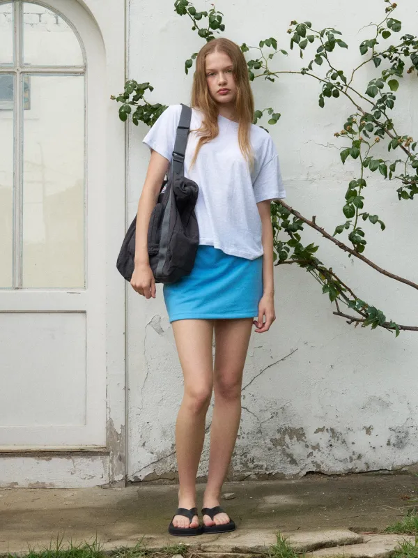 jersey mini skirt (blue)
