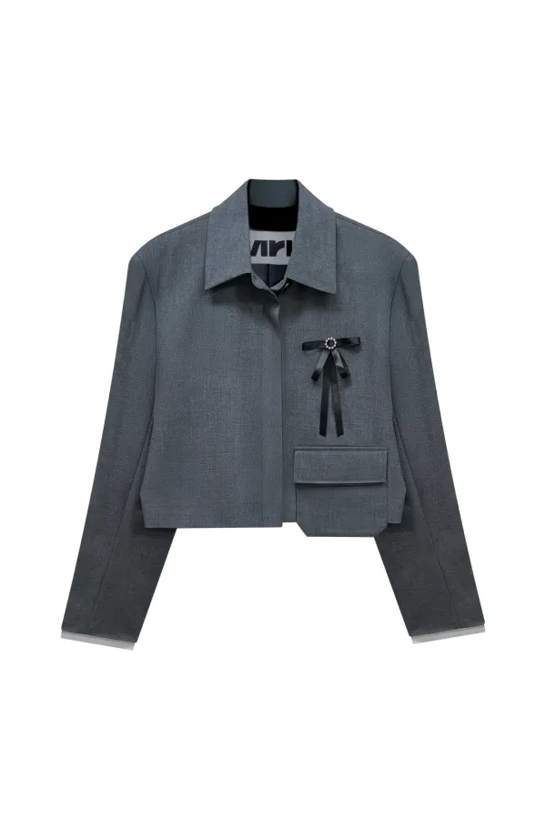 MILD CROP BLAZER / CHARCOAL
