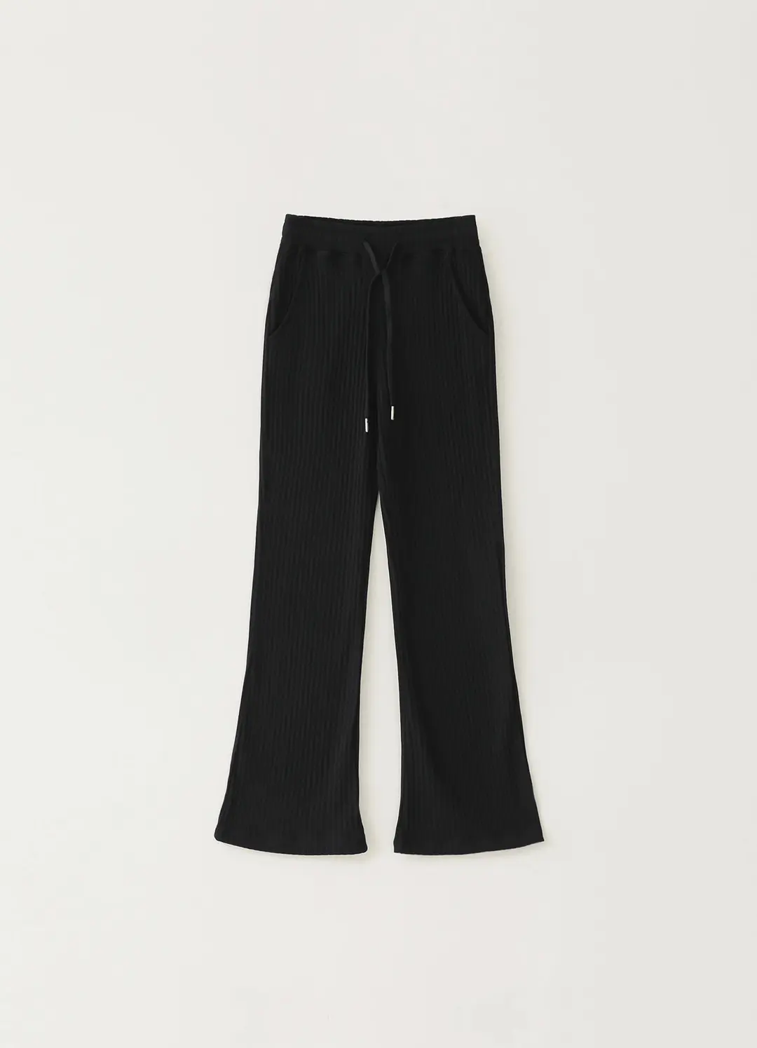 페블엠 Knitted Ribbed Pants 2 - Black 상품 이미지 1
