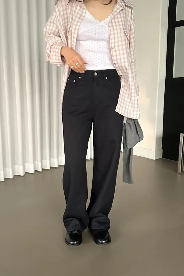 Plain Cotton Pants (deep navy)