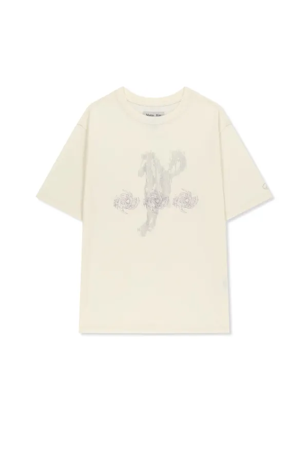 MATIN PACE SPRINT GRAFFITI TOP IN IVORY