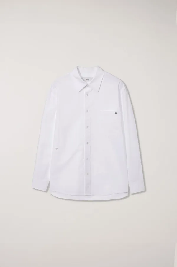 UNISEX PAPERLY COTTON OVERSIZED SHIRT IVORY_UDSH5A107IV