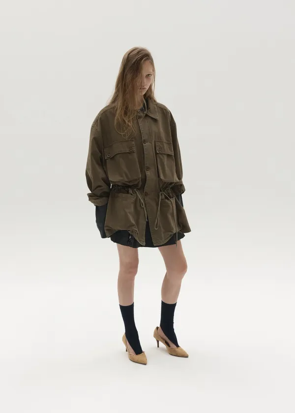 SAFARI COTTON JACKET (BROWN)