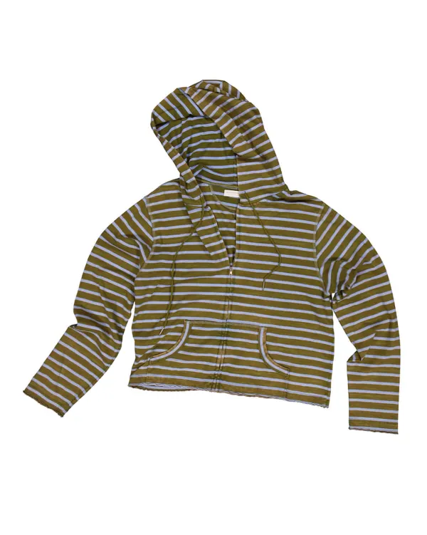 ruto striped hooded zip-up (2color)