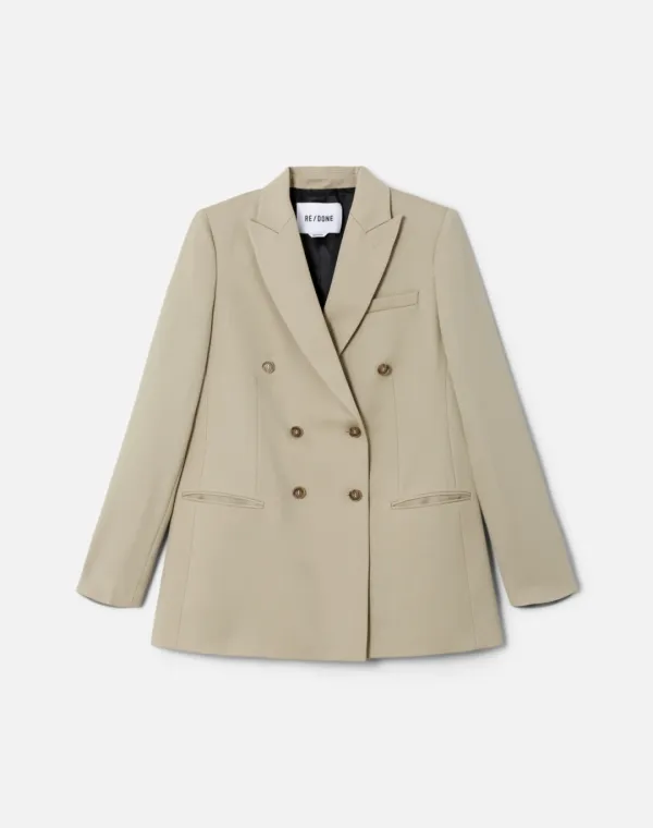 Double Breasted Blazer - Khaki (825)