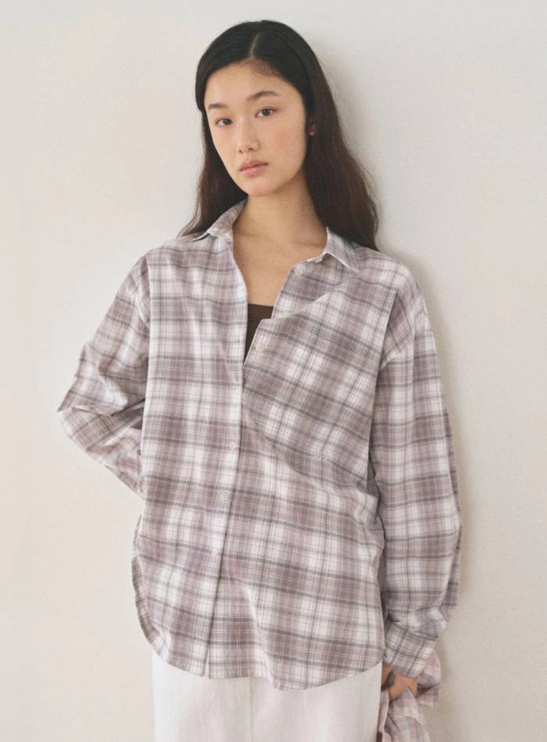 망고매니플리즈 NEER CHECK SHIRT_GREY 상품 이미지 2