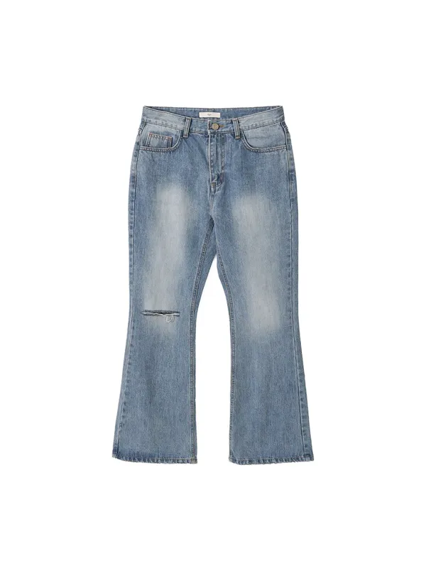 Single Cut Flared Jeans Blue