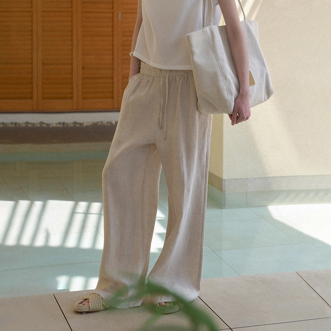 아뜰리에 나인 (PT-5563)MOLLY STRING LINEN PANTS 상품 이미지 1
