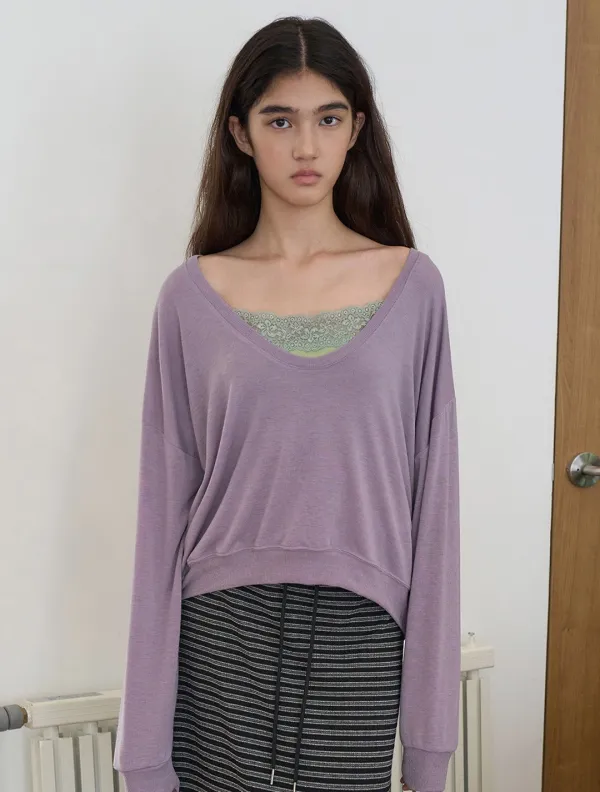 Deep U-neck MTM_Purple