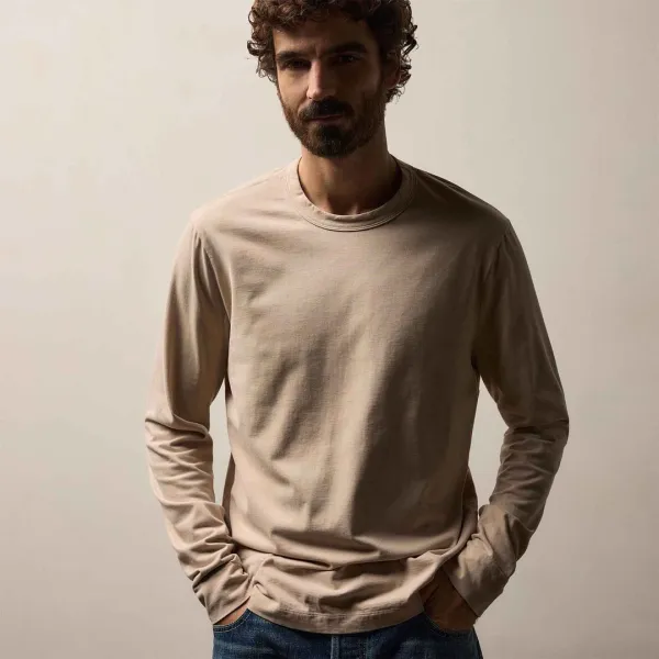 Heavy Luxe Jersey Long Sleeve - Stone