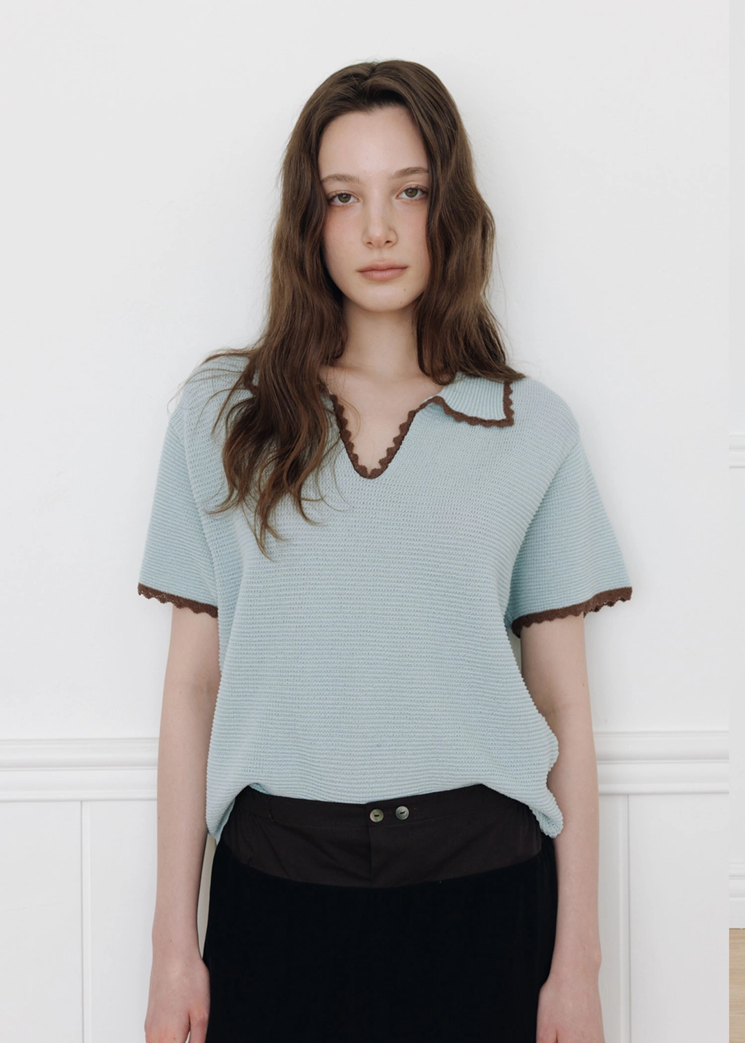 더라이 Open Collar Knit(Mint) 상품 이미지 2