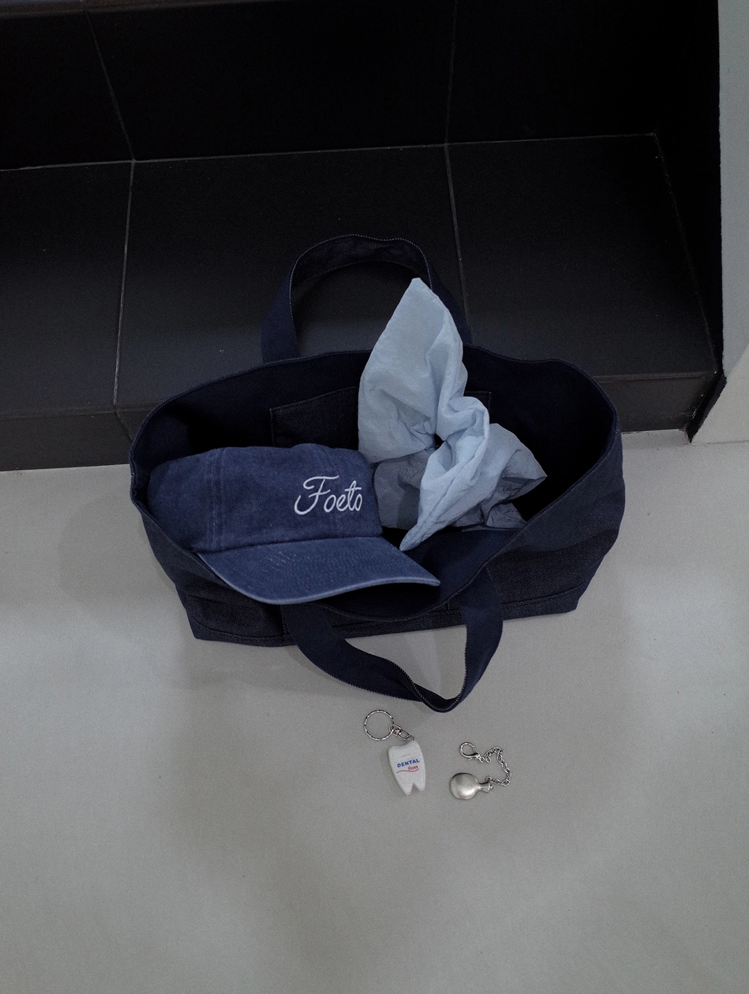 포에토 Voyage canvas bag - denim 상품 이미지 2