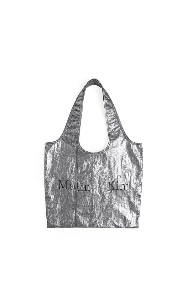 MATIN LINE STITCH ECOBAG IN DARK SILVER