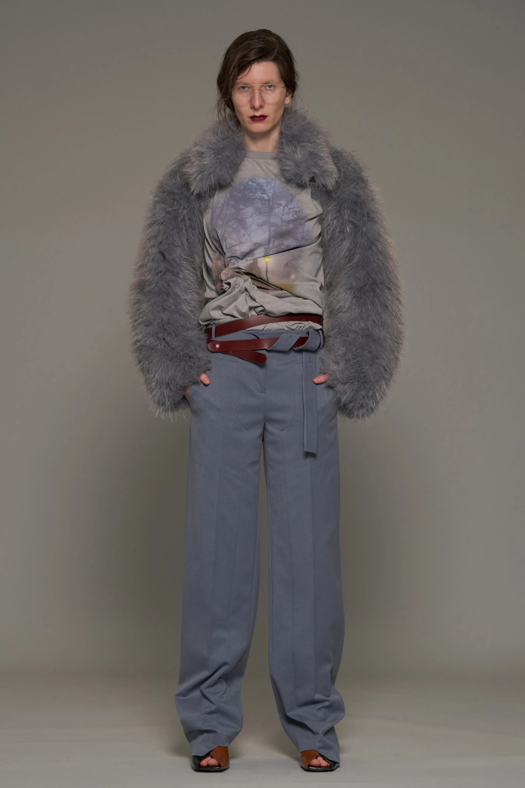 푸쉬버튼 FW26 GRAY WIRE LONG SLEEVE TOP 상품 이미지 1