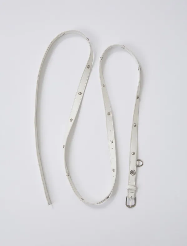 [2nd REORDER] STUD LONG BELT [WHITE]
