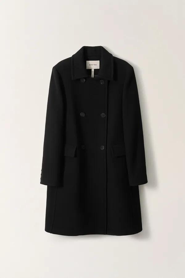 울 미디 더블 코트 (Black)_2FWUCT06