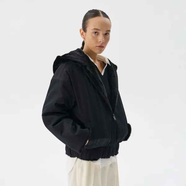 Reversible Mink fur Jumper_Black