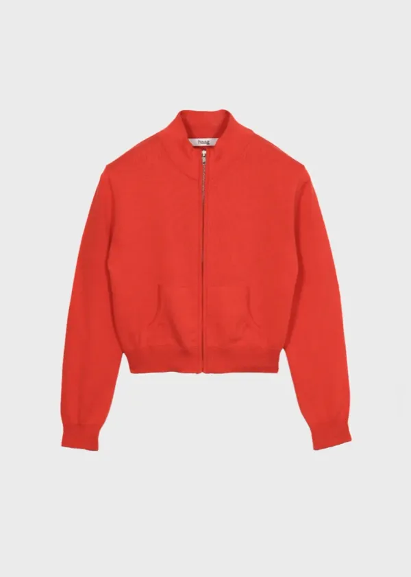 a pepe zip up knit (coral)