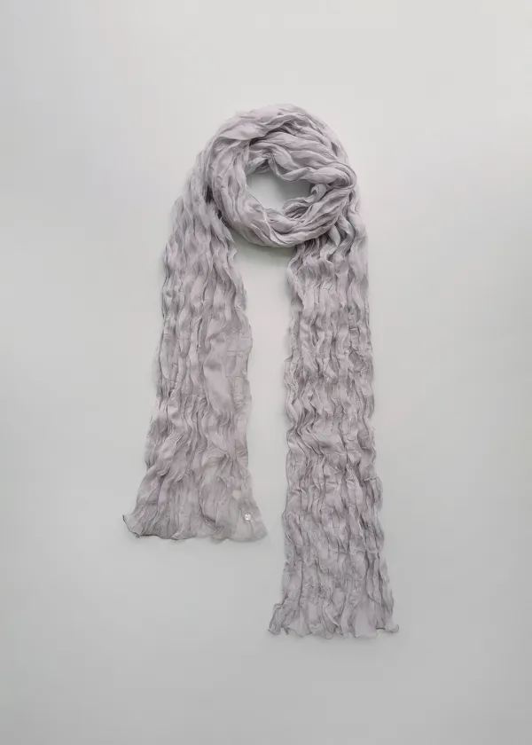 Wrinkle long scarf (gray)