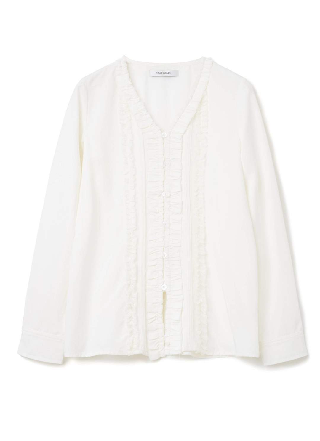 밀로 우먼 Lace Trimming Blouse [Ivory] 상품 이미지 3