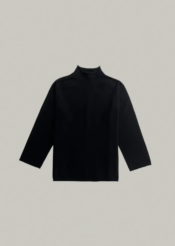 wholegarment mock neck knit