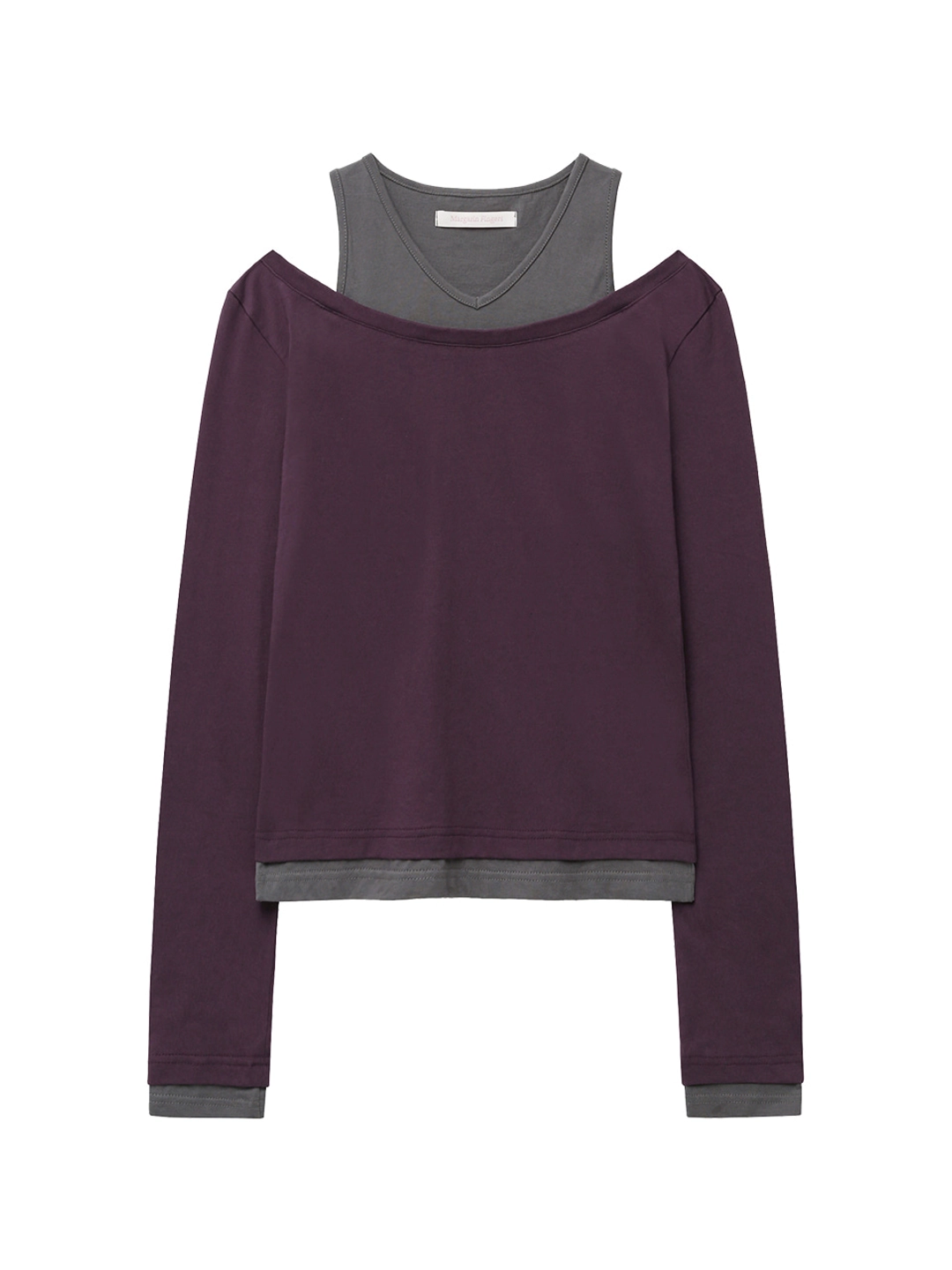 마가린핑거스 LAYERED CUTOUT T-SHIRT (PURPLE) 상품 이미지 3
