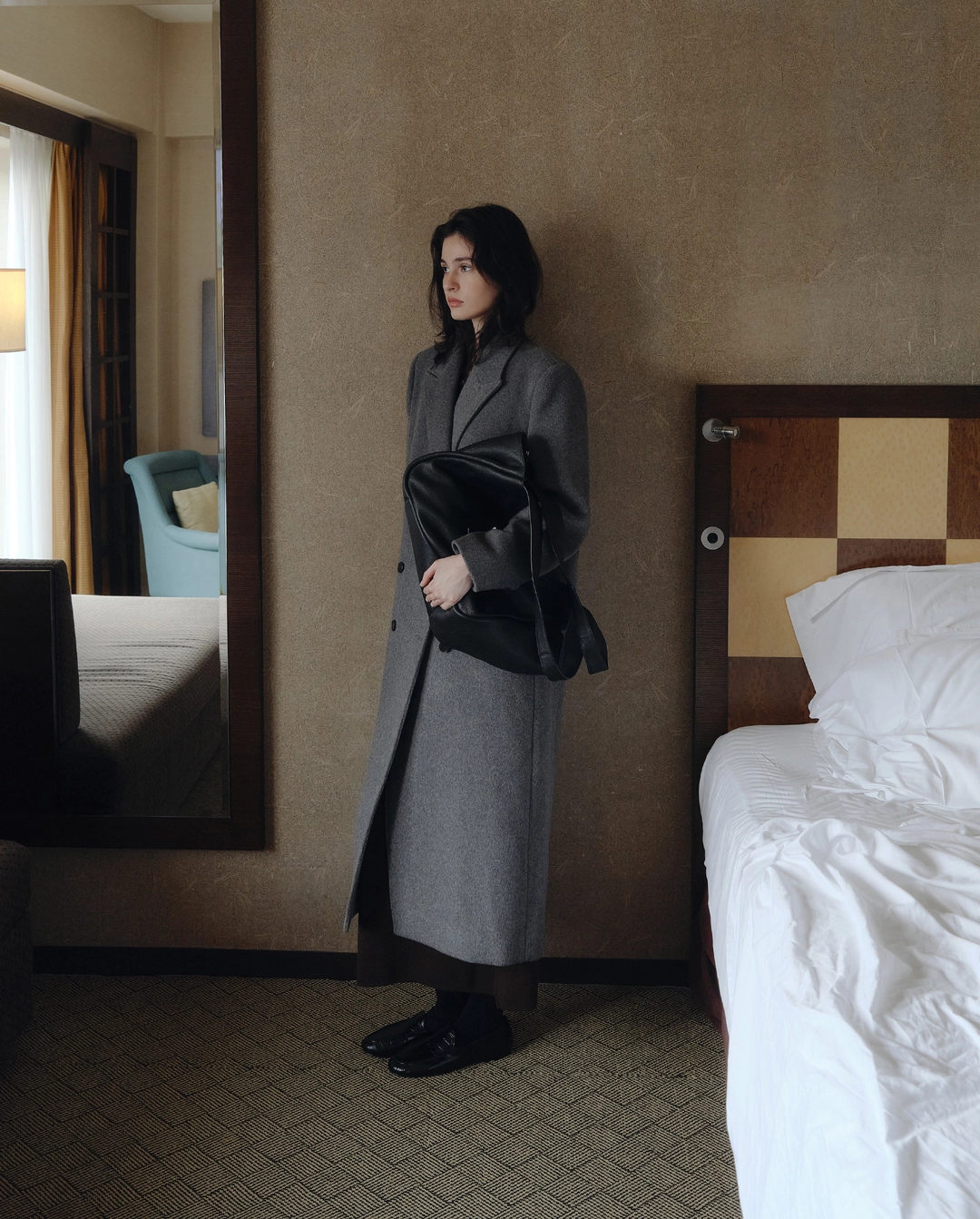 포유어아이즈온리 Bino Wool Quilted Double Coat 상품 이미지 2